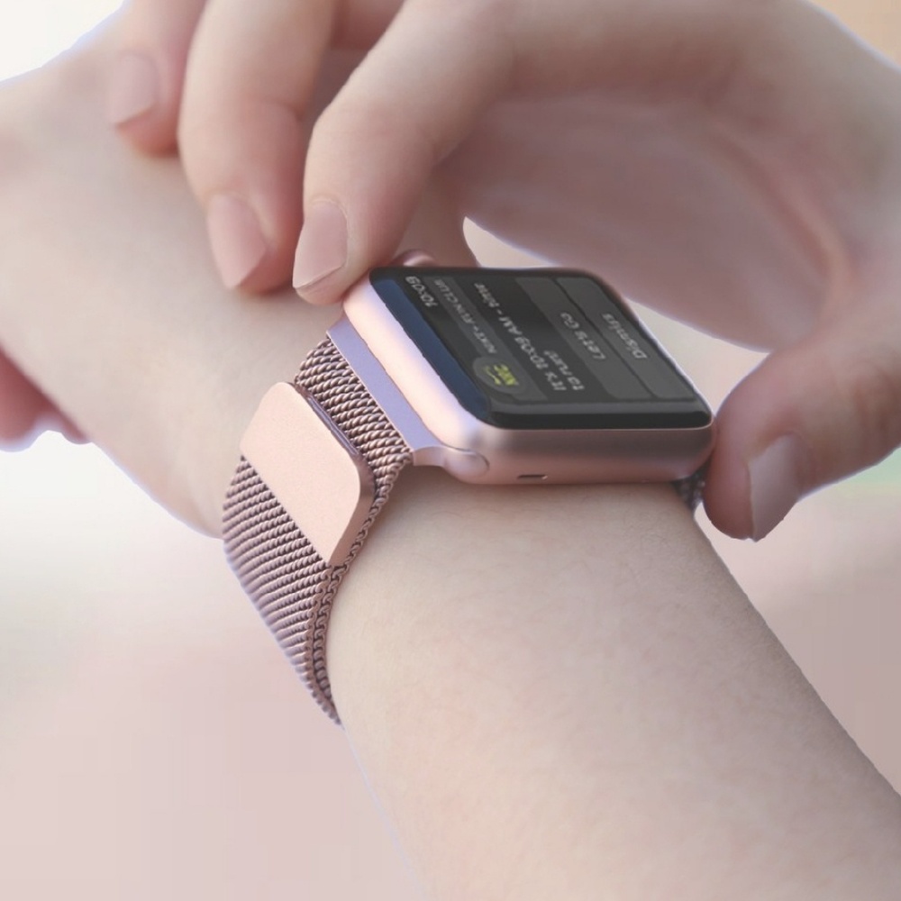 Rosegold Milanese Loop for Apple Watch Band 123